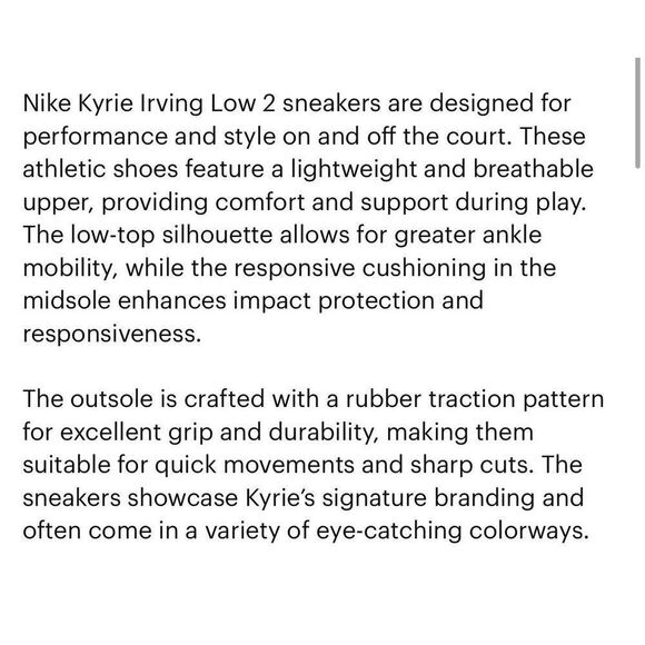 Nike Kyrie Irving Low 2 Sneakers White Blue Hero Basketball Shoes Men\'s Size 13 main image 10